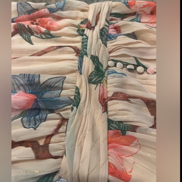 NWT Mac Duggal Ruffle Floral Chiffon Gown - Picture 5 of 7